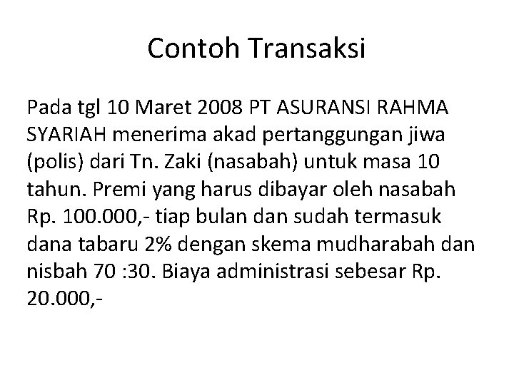 Akuntansi Asuransi Syariah Asuransi Syariah Definisi Fatwa Dsn