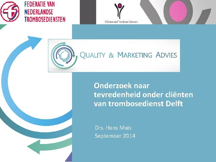 Onderzoek naar tevredenheid onder cliënten van trombosedienst Delft Drs. Hans Muis September 2014 