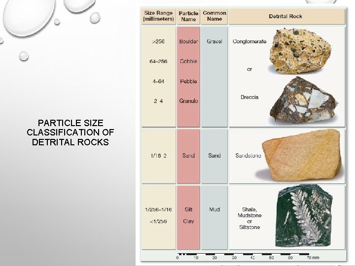 PARTICLE SIZE CLASSIFICATION OF DETRITAL ROCKS 