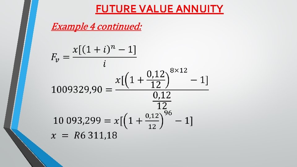 FUTURE VALUE ANNUITY 