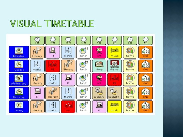 VISUAL TIMETABLE 