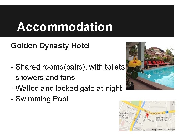 Accommodation Golden Dynasty Hotel - Shared rooms(pairs), with toilets, showers and fans - Walled