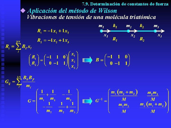 7. 9. Determinación de constantes de fuerza u Aplicación del método de Wilson Vibraciones