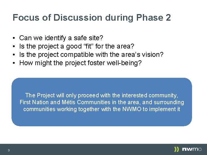 Focus of Discussion during Phase 2 • • Can we identify a safe site? Focus of Discussion during Phase 2 • • Can we identify a safe site?