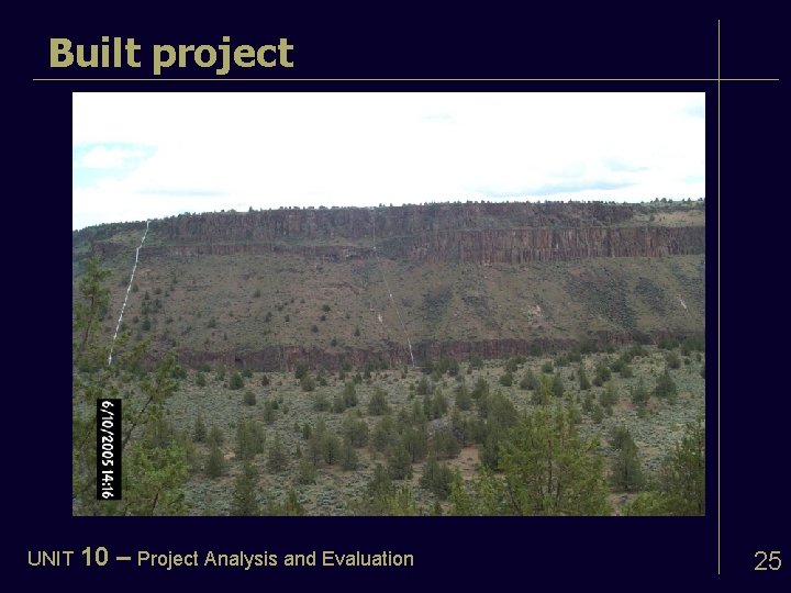 Built project UNIT 10 – Project Analysis and Evaluation 25 