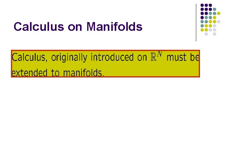 Calculus on Manifolds 