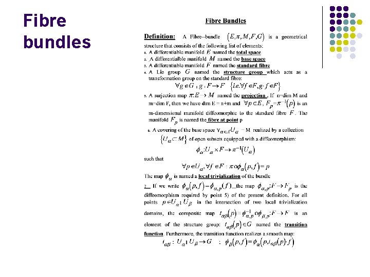 Fibre bundles 