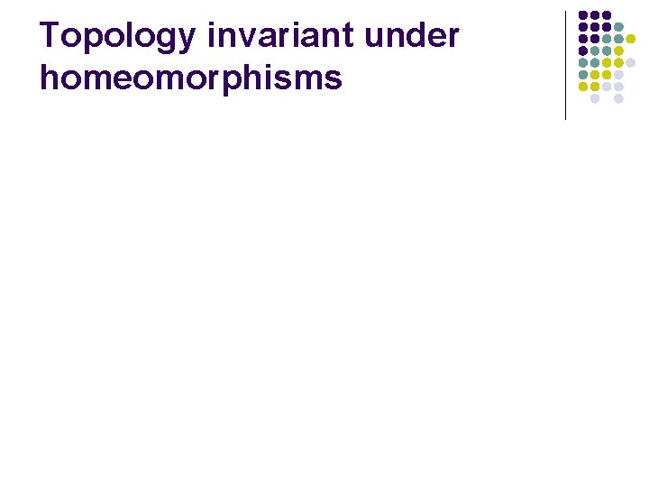 Topology invariant under homeomorphisms 