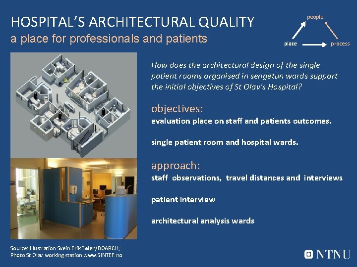 HOSPITAL’S ARCHITECTURAL QUALITY a place for professionals and patients people place process How does HOSPITAL’S ARCHITECTURAL QUALITY a place for professionals and patients people place process How does