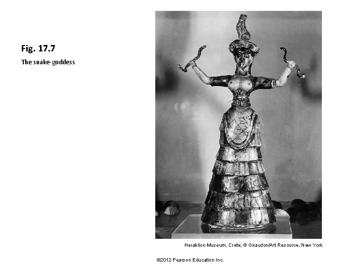Fig. 17. 7 The snake-goddess Heraklion Museum, Crete; © Giraudon/Art Resource, New York ©