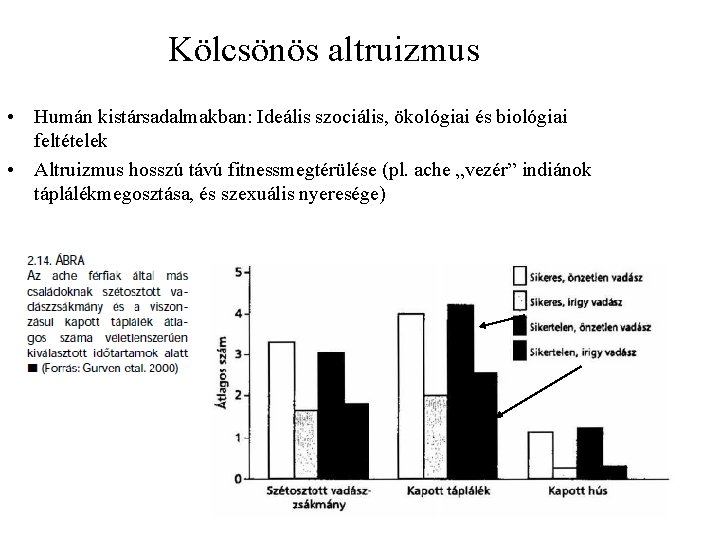 Kölcsönös altruizmus • Humán kistársadalmakban: Ideális szociális, ökológiai és biológiai feltételek • Altruizmus hosszú