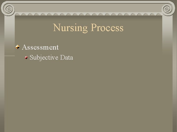 Nursing Process Assessment Subjective Data 