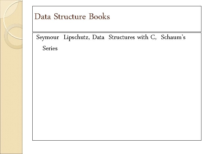 Data Structure Books Seymour Lipschutz, Data Structures with C, Schaum’s Series 