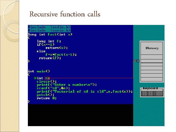 Recursive function calls 