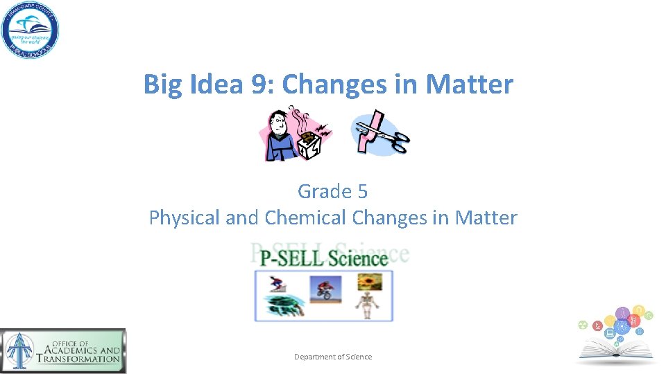 Big Idea 9: Changes in Matter Grade 5 Physical and Chemical Changes in Matter