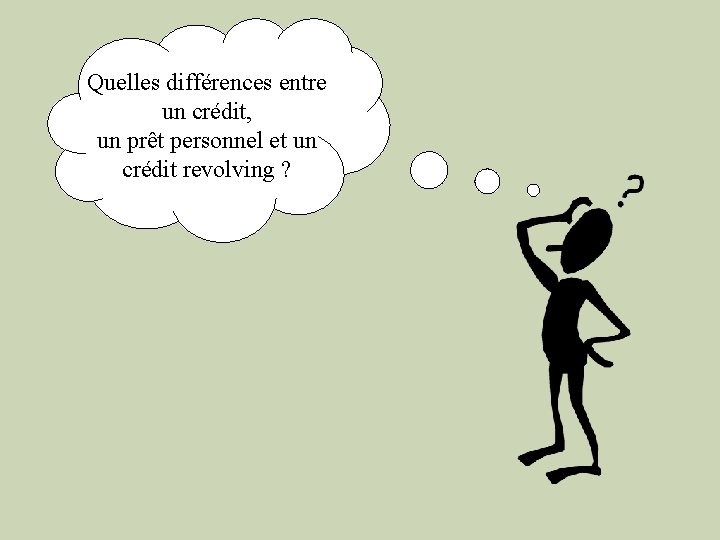 Quelles différences entre un crédit, un prêt personnel et un crédit revolving ? 