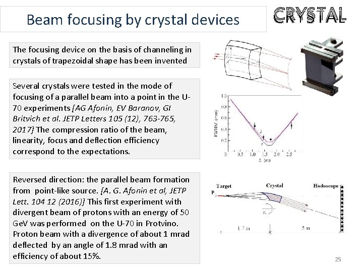 Beam focusing by crystal devices CRYSTAL The focusing device on the basis of channeling