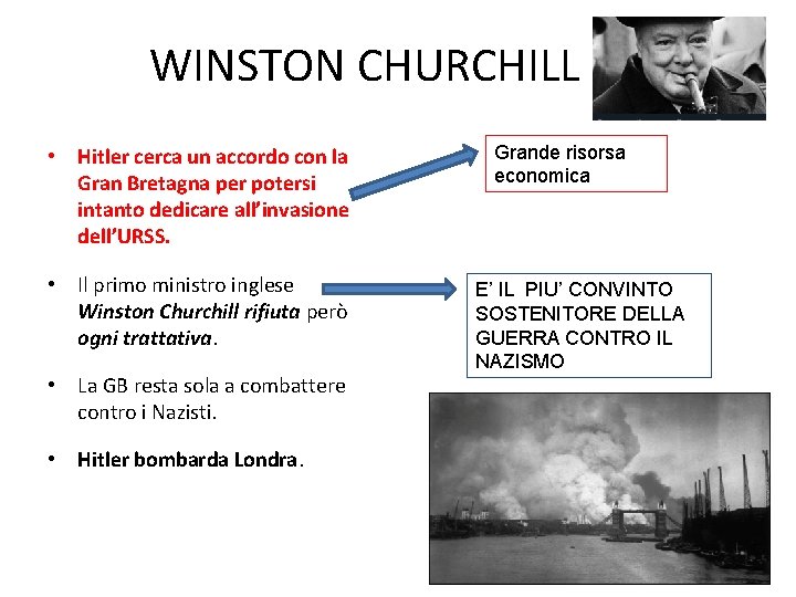 WINSTON CHURCHILL • Hitler cerca un accordo con la Gran Bretagna per potersi intanto