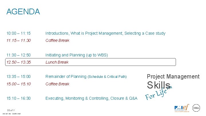 AGENDA 10: 00 – 11: 15 Introductions, What is Project Management, Selecting a Case