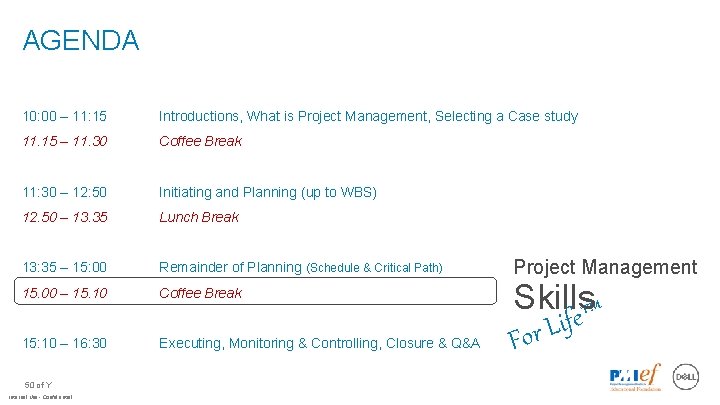 AGENDA 10: 00 – 11: 15 Introductions, What is Project Management, Selecting a Case