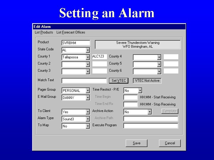 Setting an Alarm Setting an Alarm