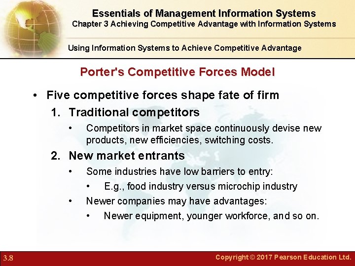 Chapter 3 Achieving Competitive Advantage with Information Systems