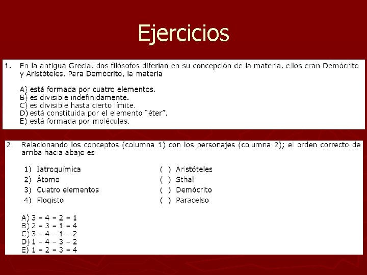 Ejercicios Ejercicios