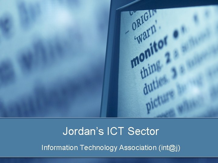 Jordan’s ICT Sector Information Technology Association (int@j) 