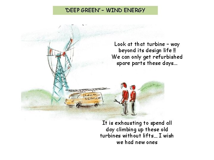 ‘DEEP GREEN’ – WIND ENERGY Look at that turbine – way beyond its design