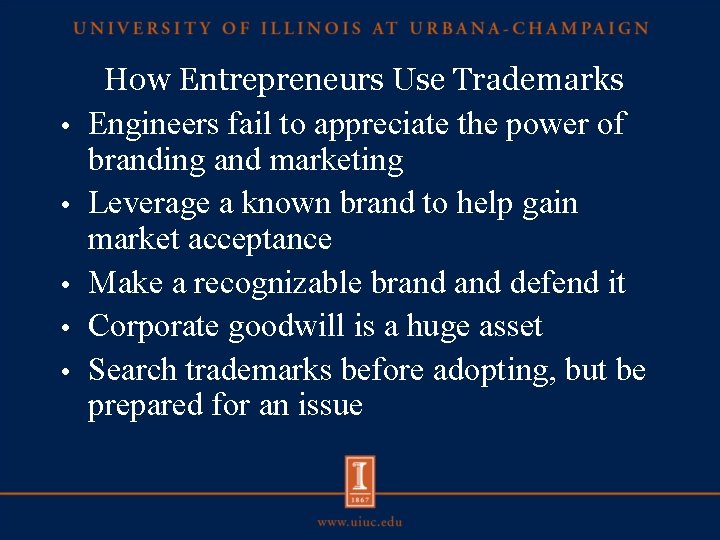  • • • How Entrepreneurs Use Trademarks Engineers fail to appreciate the power