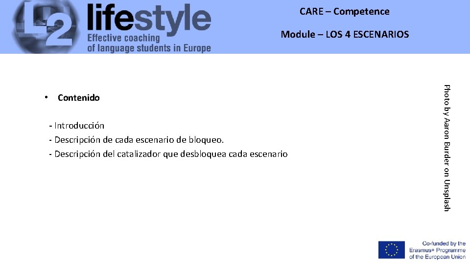 CARE – Competence Module – LOS 4 ESCENARIOS - Introducción - Descripción de cada