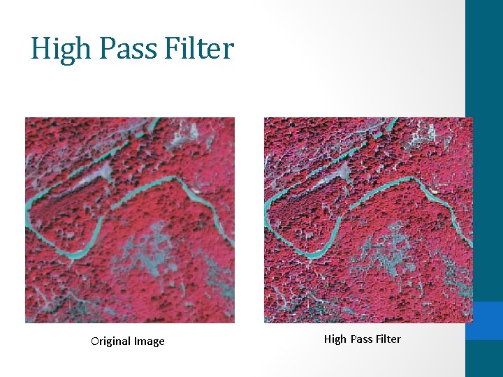 High Pass Filter Original Image High Pass Filter 