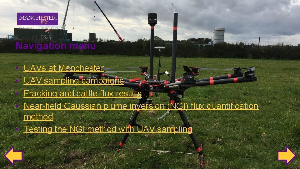 Navigation menu • • UAVs at Manchester UAV sampling campaigns Fracking and cattle flux