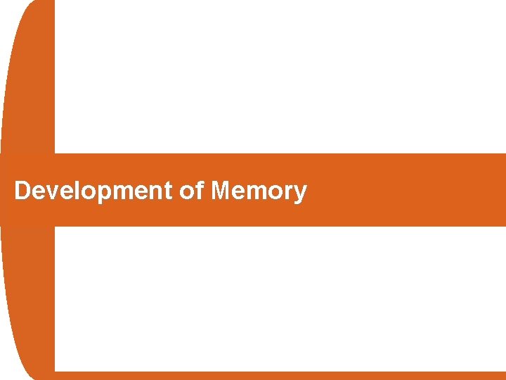 Development of Memory Development of Memory