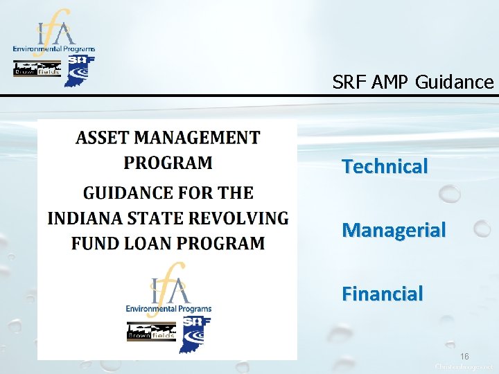SRF AMP Guidance Technical Managerial Financial 16 