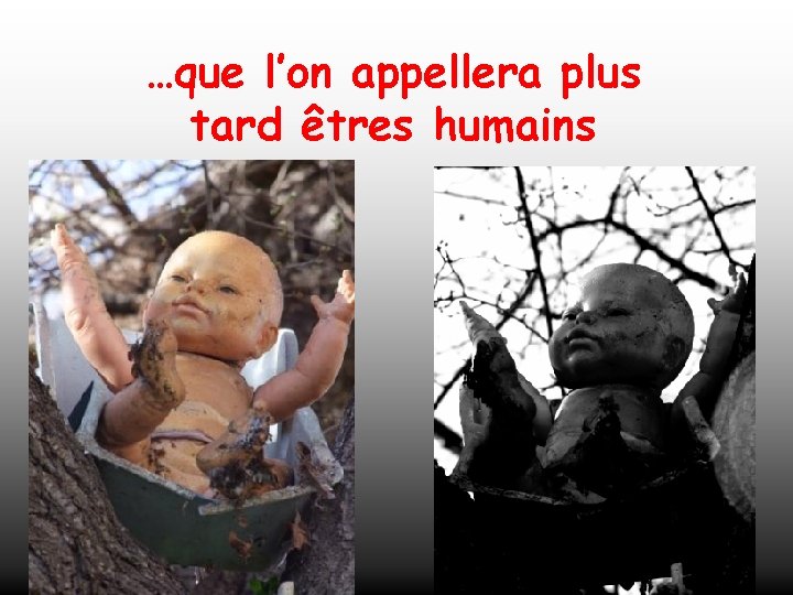 …que l’on appellera plus tard êtres humains 