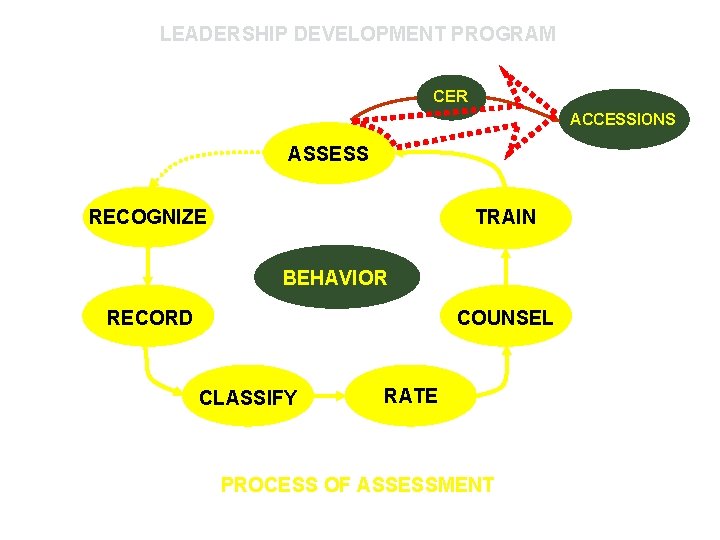 LEADERSHIP DEVELOPMENT PROGRAM CER ACCESSIONS ASSESS RECOGNIZE TRAIN BEHAVIOR RECORD COUNSEL CLASSIFY RATE PROCESS