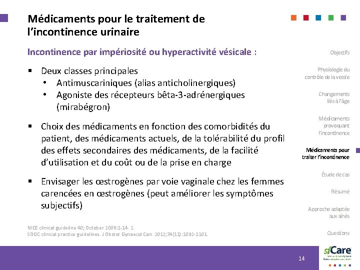 Médicaments pour le traitement de l’incontinence urinaire Incontinence par impériosité ou hyperactivité vésicale :