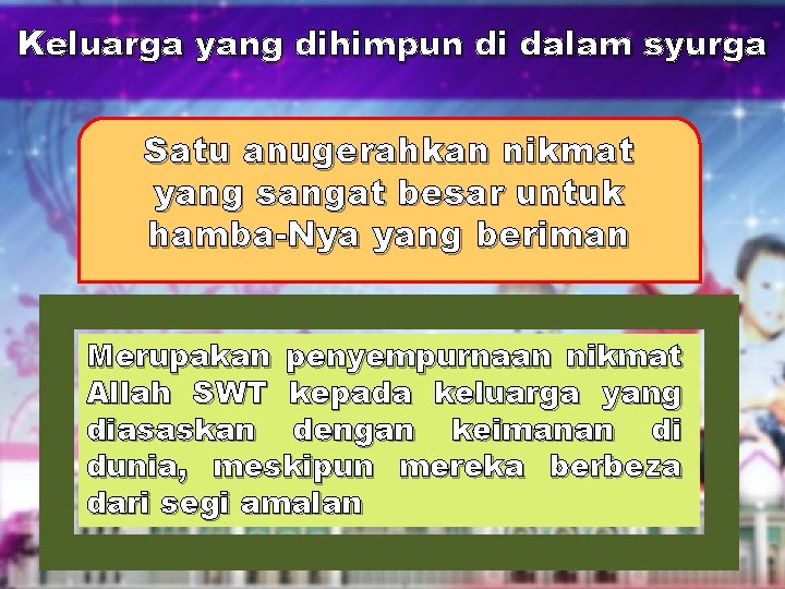 Keluarga yang dihimpun di dalam syurga Satu anugerahkan nikmat yang sangat besar untuk hamba-Nya Keluarga yang dihimpun di dalam syurga Satu anugerahkan nikmat yang sangat besar untuk hamba-Nya