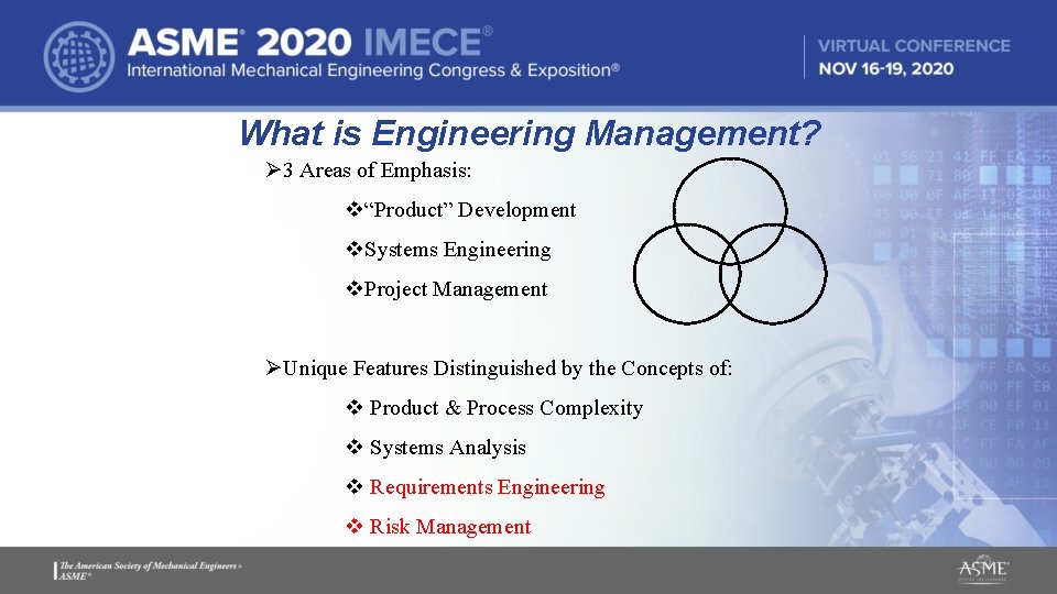 What is Engineering Management? Ø 3 Areas of Emphasis: v“Product” Development v. Systems Engineering What is Engineering Management? Ø 3 Areas of Emphasis: v“Product” Development v. Systems Engineering