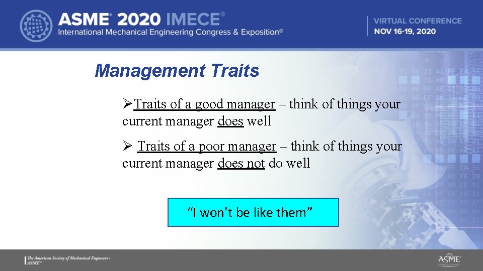 Management Traits ØTraits of a good manager – think of things your current manager Management Traits ØTraits of a good manager – think of things your current manager