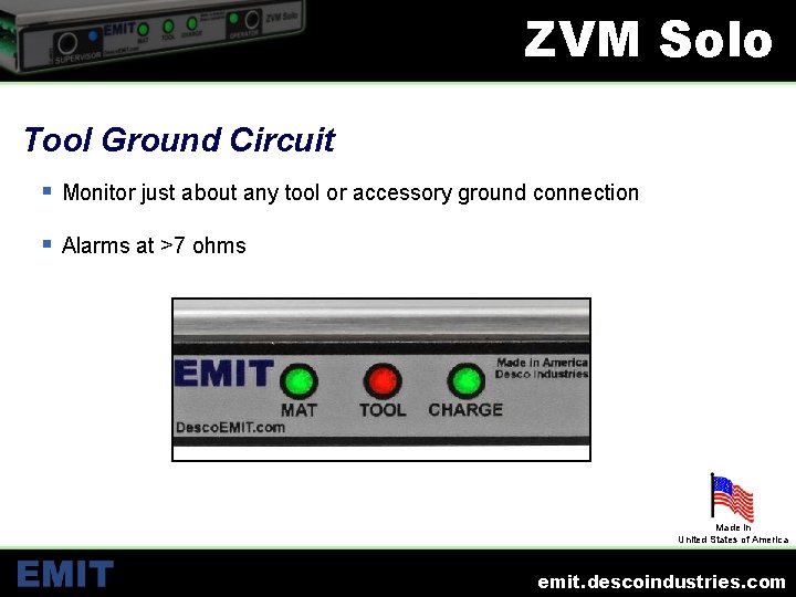 ZVM Solo Tool Ground Circuit § Monitor just about any tool or accessory ground