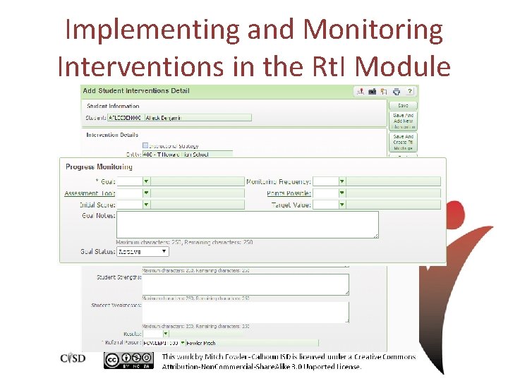 Implementing and Monitoring Interventions in the Rt. I Module 