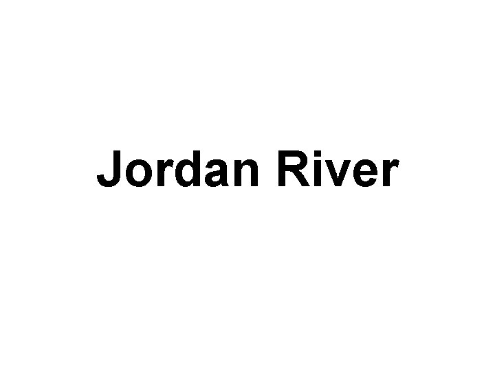 Jordan River 
