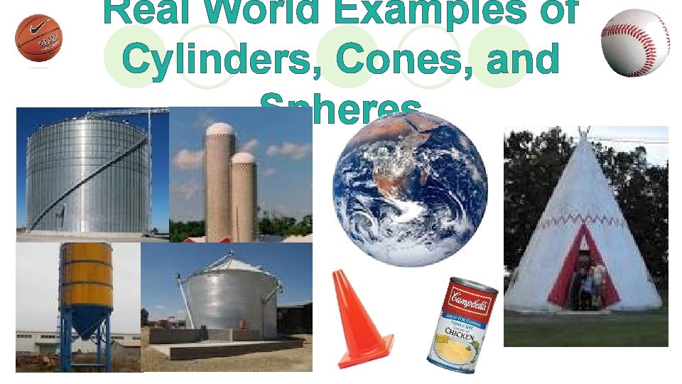 Real World Examples of Cylinders, Cones, and Spheres 