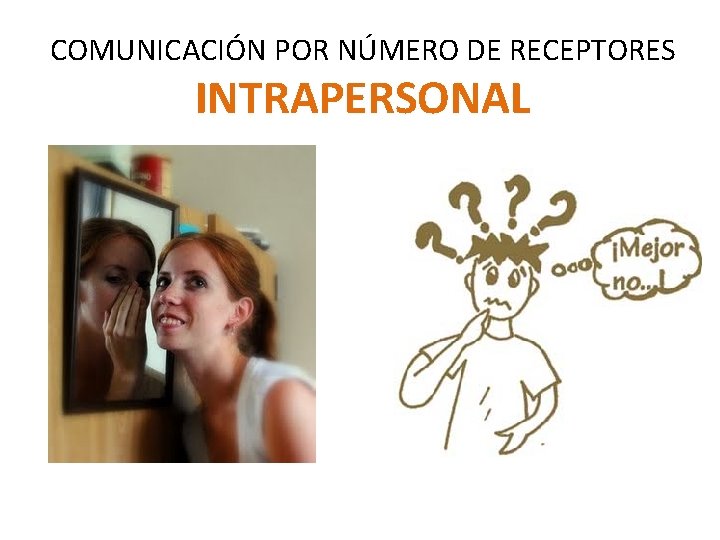 COMUNICACIÓN POR NÚMERO DE RECEPTORES INTRAPERSONAL 