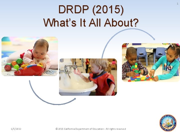 DRDP (2015) What’s It All About? 1/5/2022 © 2015 California Department of Education -