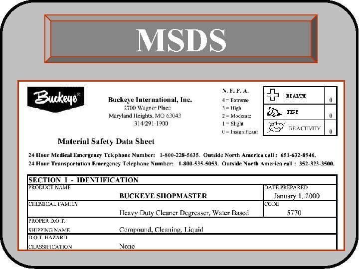 MSDS 