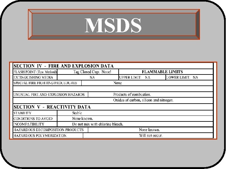 MSDS 