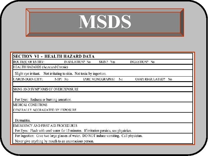 MSDS 